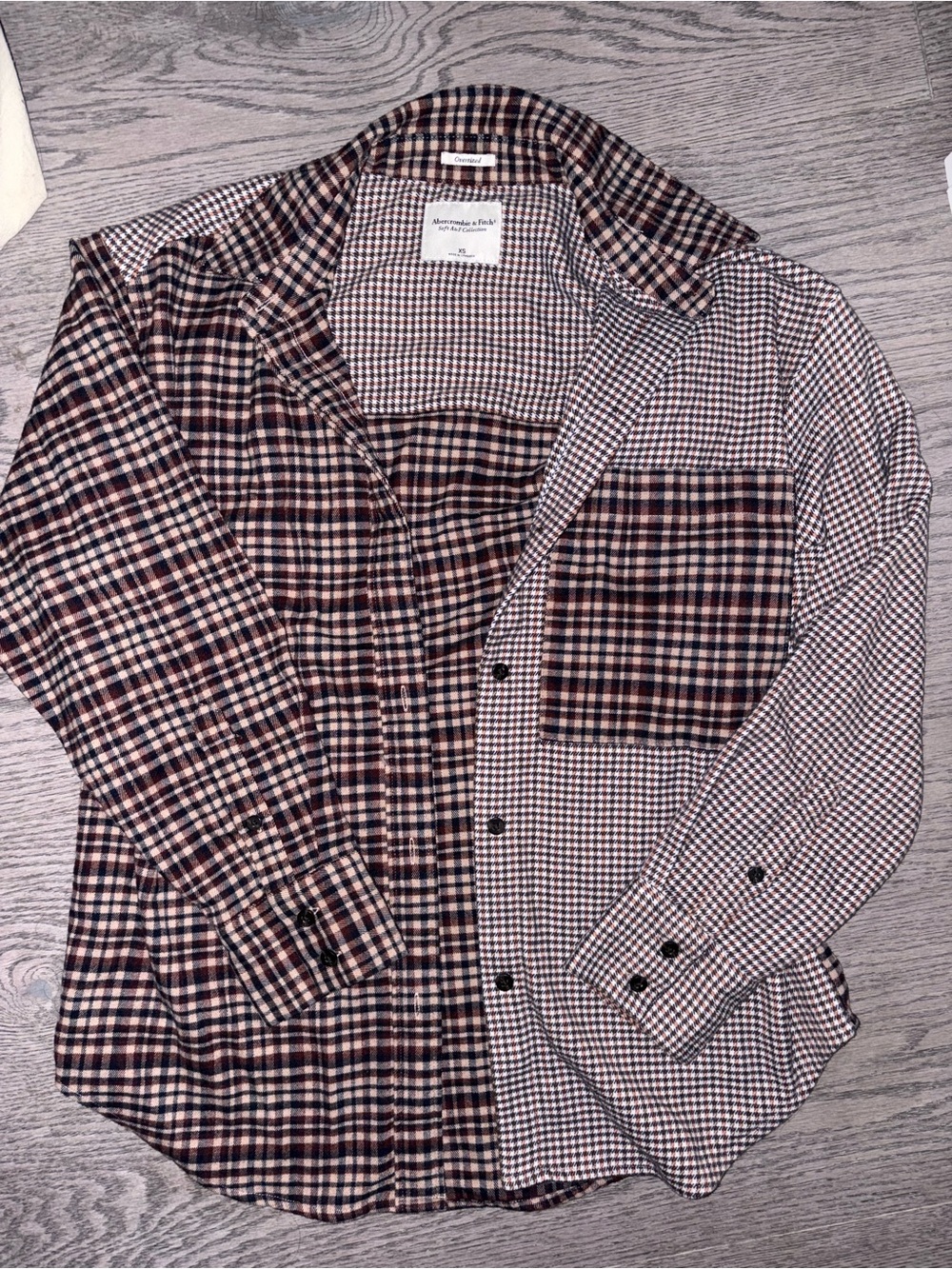 Abercrombie & Fitch Plaid Button-Down Flannel Shirt